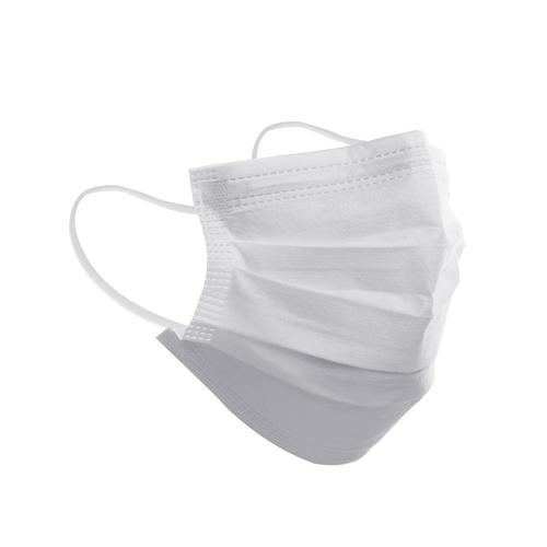 保护一次性口罩白色口罩三层成人熔喷布口鼻罩男女透气防尘无纺布